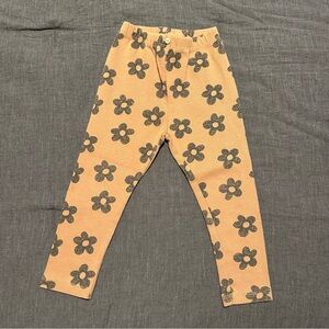 Zara Kids Brown and Black Floral Leggings